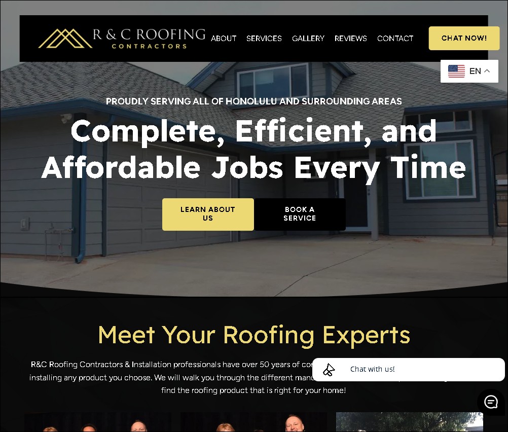 RNC Roofing Contractors web development